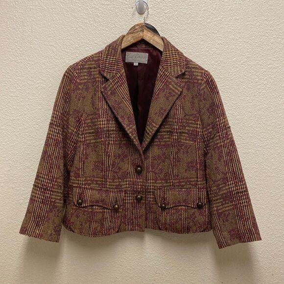 Earl Rutenberg Plaid Blazer Large - Picture 1 of 5
